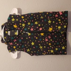 Kids fleece star vest size 130 (6-7)